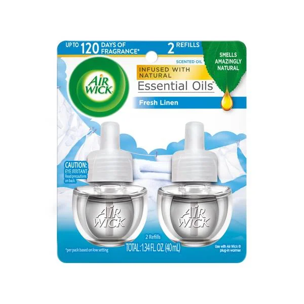 2-Pack Fresh Linen Scented Oil Refill