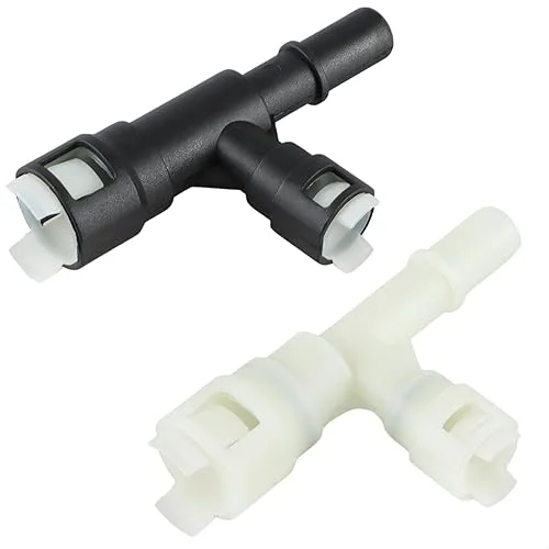 2 PCS HVAC Heater Inlet Hose Tee Connector Three-way Cooling Water Pipe Joint Compatible with Cadillac Escalade Chevrolet Silverado Suburban GMC Replace# 15055343 15055342