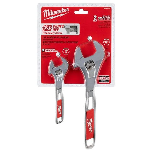 2-Piece 6″ & 10″ Adjustable Wrench Set
