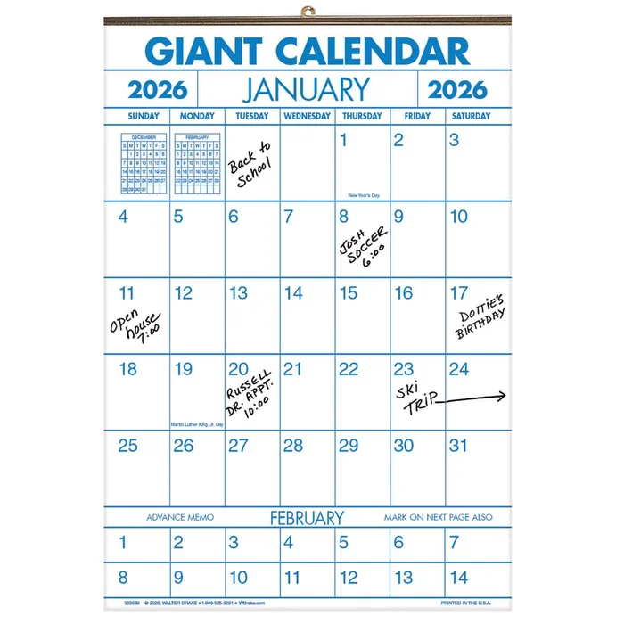 2 Year Giant Calendar