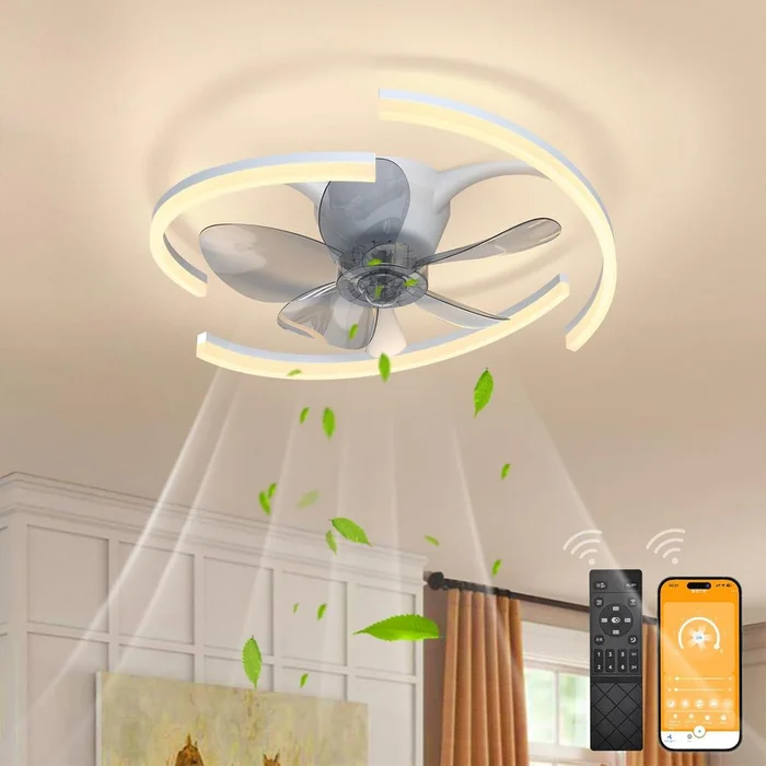 20″ Ceiling Fan with Lights App & Remote Control