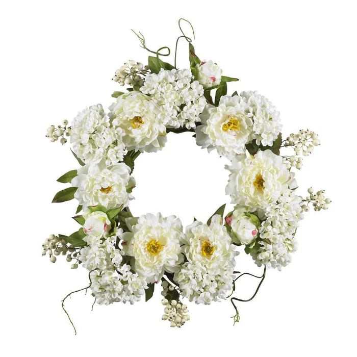 20″ Peony Hydrangea Wreath