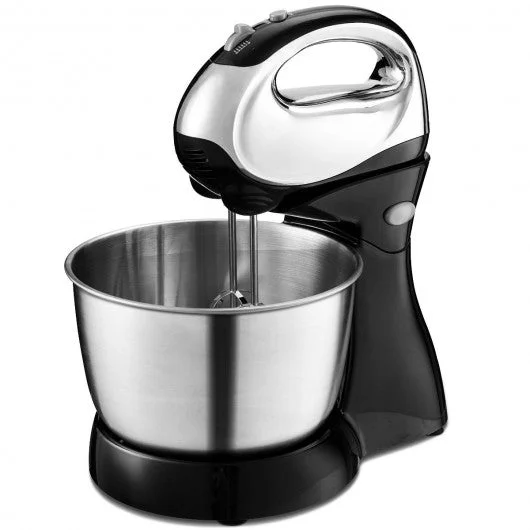 200 W 5-speed Stand Mixer with Dough Hooks Beaters