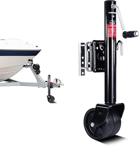 2000lbs Trailer Jack with Wheel, Heavy Duty Swivel Boat Trailer Jack, 12′ Lift, for RV Boat