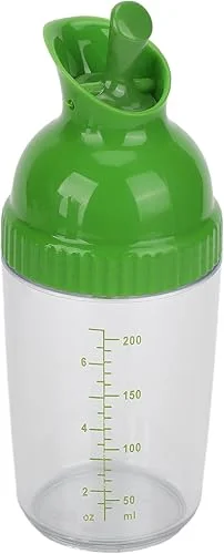 200ML Salad Dressing Shaker Container, Salad Dressing Mixer Shaker Bottle with Dripless Pour Lid for Salad Dressings Oil Vinegar Soy Sauce (Green)