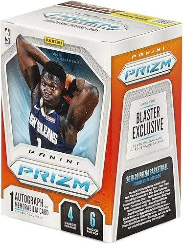 2019 2020 Panini PRIZM Basketball Blaster Box of Packs with One GUARANTEED AUTOGRAPH or MEMORABILIA Card Per Box and Possible Rookies and Stars and EXCLUSIVE Prizms including Zion Williamson