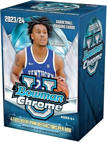 2023/24 Bowman Chrome University Basketball Value Box – 7 Packs Per Box