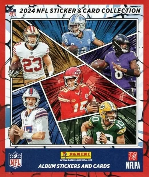 2024 Panini Football Sticker Collection Unopened Box with 50 Packs Containing 250 Stickers and 50 Cards Total with Rookies and Stars