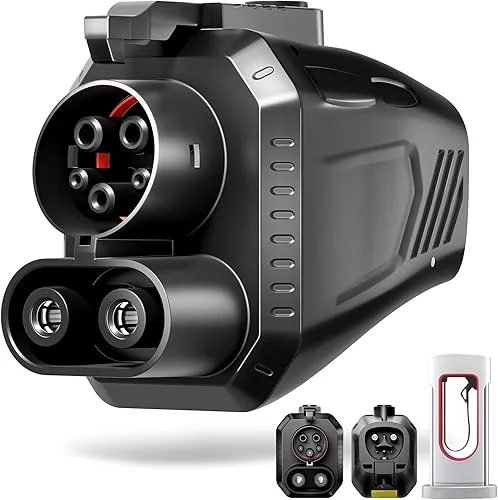 2025 Upgrade NACS to CCS1 Adapter Tesla Supercharger Adapter [Temp-Control Chip, Max 500A 1000V] Fast DC Electric Vehicle Adapter, Compatible with Most Ford Rivian GM Chevrolet Mercedes-Benz So On