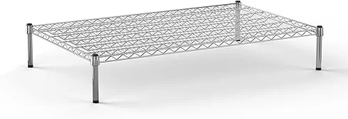 24''W x 24''L x 14''H Chrome Plated Wire Dunnage Rack | Off The Floor Storage