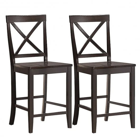 24″ 2 Pack Rubber Wood Frame Kitchen Chairs