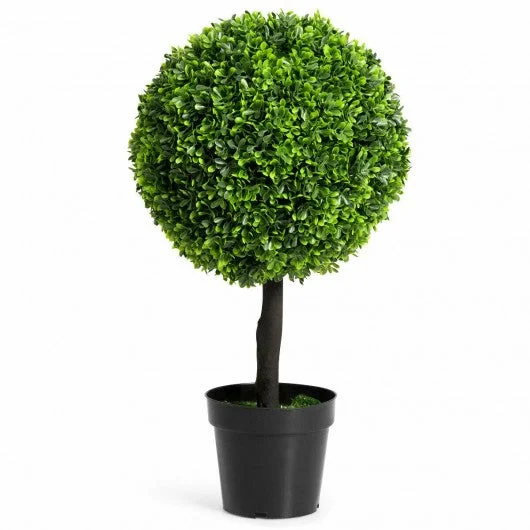 24″ Artificial Boxwood Topiary Decorative Ball Tree