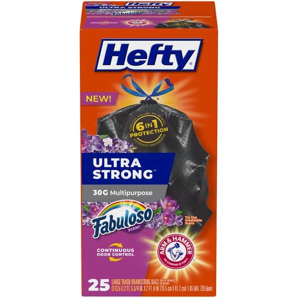 25-Count 30 Gallon Ultra Strong Large Multipurpose Fabuloso Scent Trash Bags