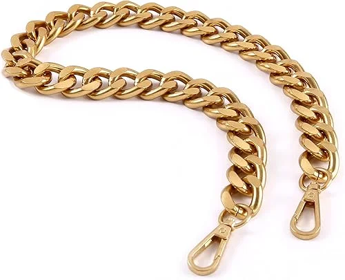 25 Inch Trendy Chunky Metal Chain Purse Handles Shoulder Strap Replacement for Handbag (Antique Gold)