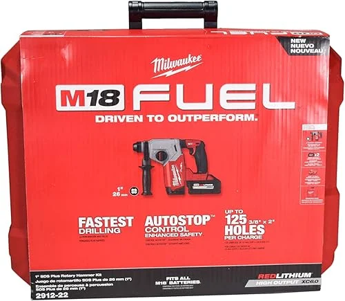2912-22 M18 FUEL Brushless Lithium-Ion 1 in. Cordless SDS Plus Rotary Hammer Kit (6 Ah)