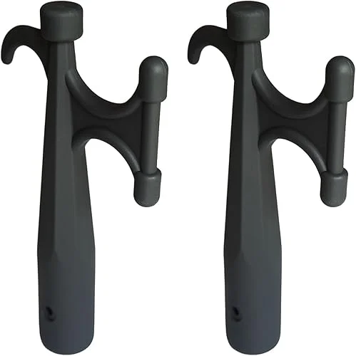 2PCS Nylon Boat Hook,Floating Extension Pole Attachments Push Pole Hook for Boat Docking Push-Pull and Boating,Black