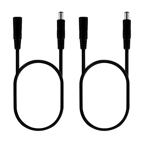 3.3ft DC7.4×5.0mm Male to Female DC Power Extension Cord for Monitor Printer Projector Laptop and Other Devices Power Connection and Extension 2pcs