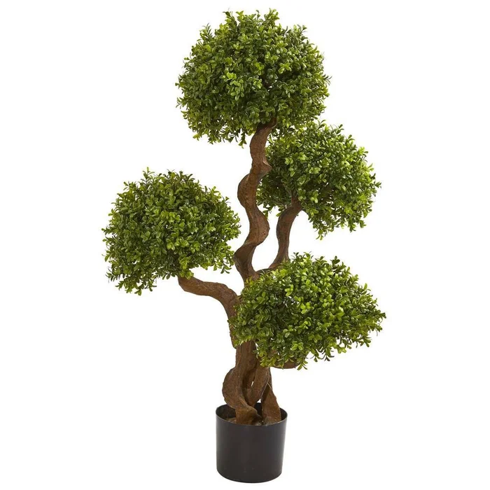 3.5′ Four Ball Boxwood Artificial Topiary Tree