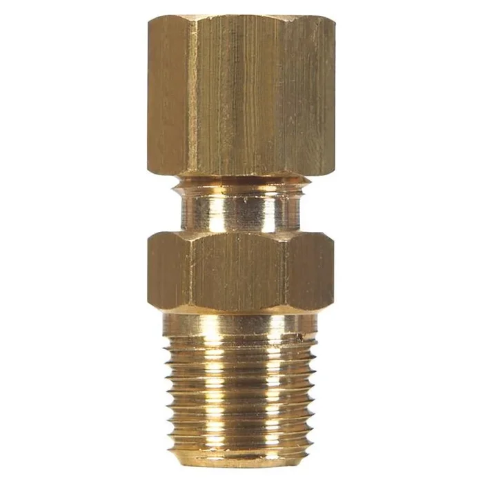 3/8 In. Compression X 1/2 In. D Male Brass Connector