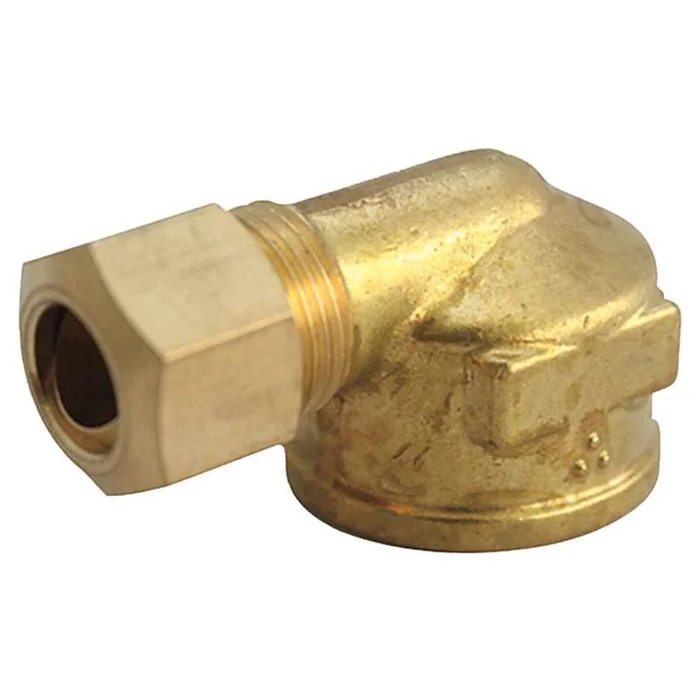 3/8 In. Compression X 1/4 In. D Fpt Brass 90 Degree Elbow