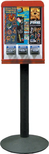 3 Column Sticker Vending Machine w/Stand