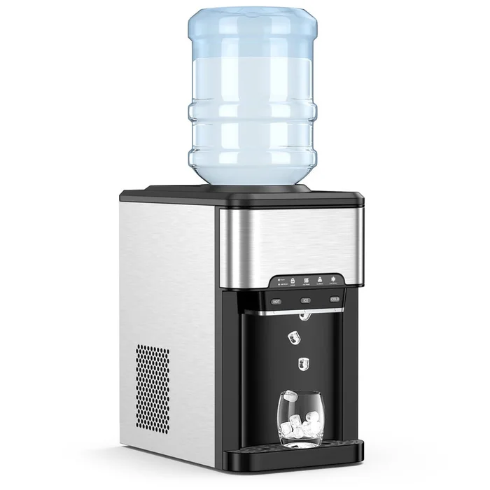 3-in-1 Water Cooler Dispenser with Built-in Ice Maker