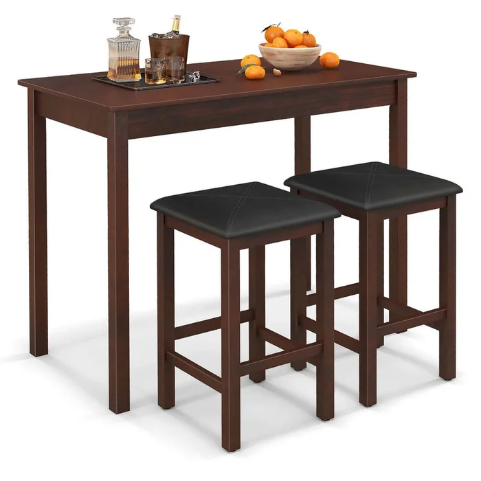 3-piece Bar Table Dining Set and Bar Stools
