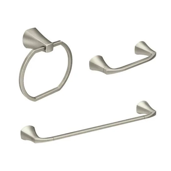 3-Piece Brushed Nickel Lindor Accessory Kit