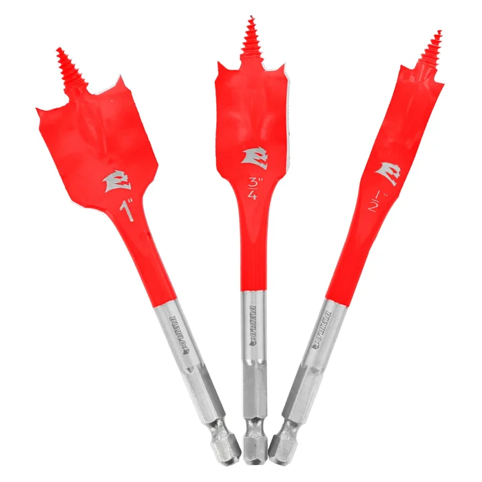 3-piece Speedemon Spade Drill Bit Set, 4-inch Length Each