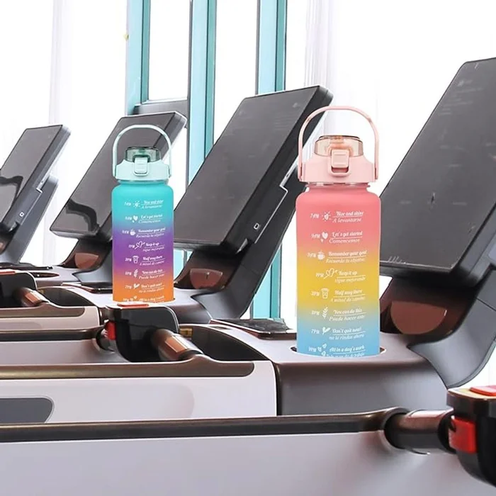 3-Piece Sports Water Bottle with Motivational Time Marker