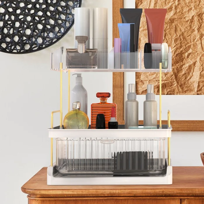 3-Tier Transparent Vanity Storage Organizer