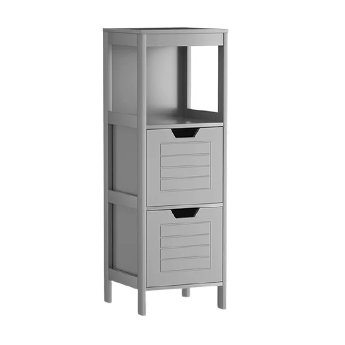 3-Tier Wooden Floor-Standing Storage Cabinet with Drawers