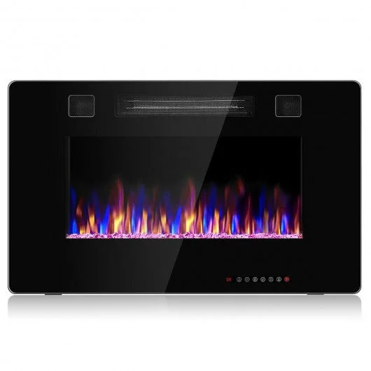 30″ Electric Fireplace Recessed Ultra Thin Wall Mounted Heater