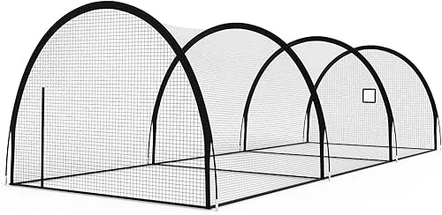 30 FT/36 FT Baseball Batting Cage, Portable Batting Cage with Carry Bag, Baseball and Softball Batting Cage Netting for Pitching Training, Baseball Batting Cages for Backyard Outdoor
