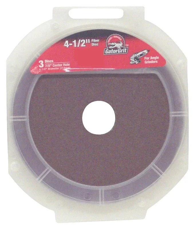 3072 Fiber Disc, 4-1/2 In Dia, 50 Grit, Coarse, Aluminum Oxide Abrasive, Fiber Backing, 3/pk