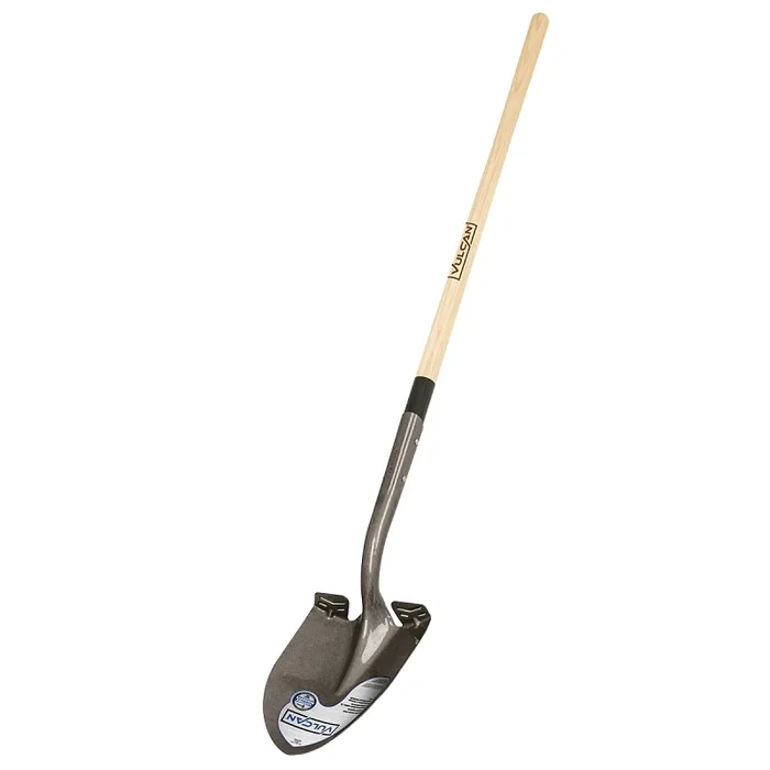 34461 14 Gauge Long Handle Shovel With Wood Handle, 48 Inch