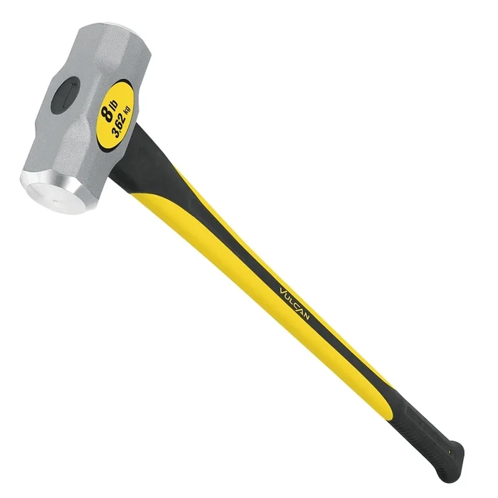 34504 8 Lb Sledge Hammer, 36 In Fiberglass Handle, Chamfered Head