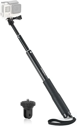 36''/92cm Extension Selfie Stick Extended Pole Waterproof Monopod Handle Compatible for GoPro Max Hero 13 12 11 10 9 8 7 6 5 Insta360 AKASO DJI Osmo Action Camera and More