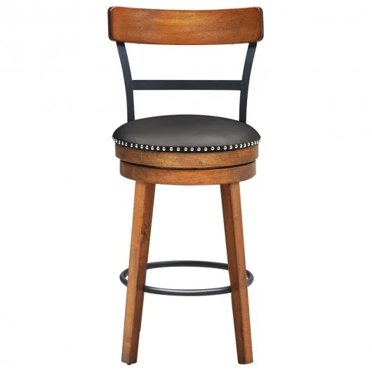 360-Degree Swivel Stools with Leather Padded Seat