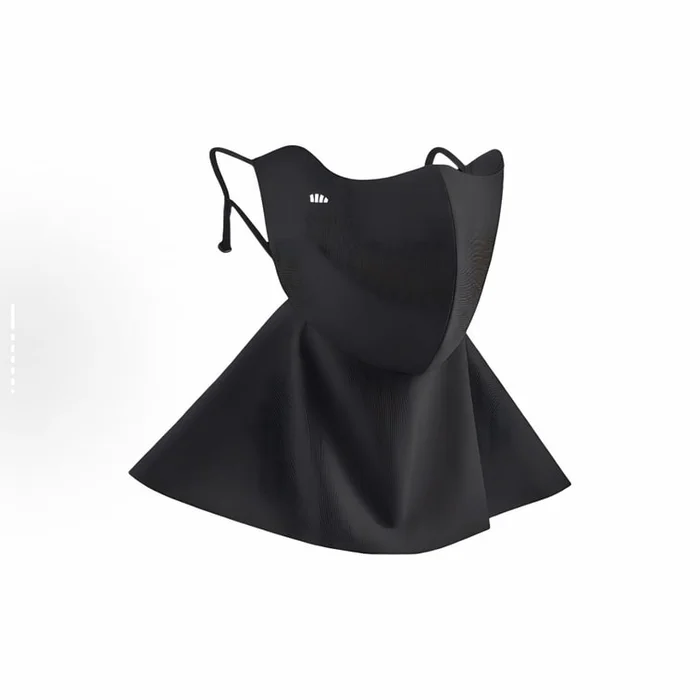 3D Neck Sun Mask – UPF50+ UV Protection for Driving/Cycling Breathable & Slim-Fit Design Unisex (Black)/1pack