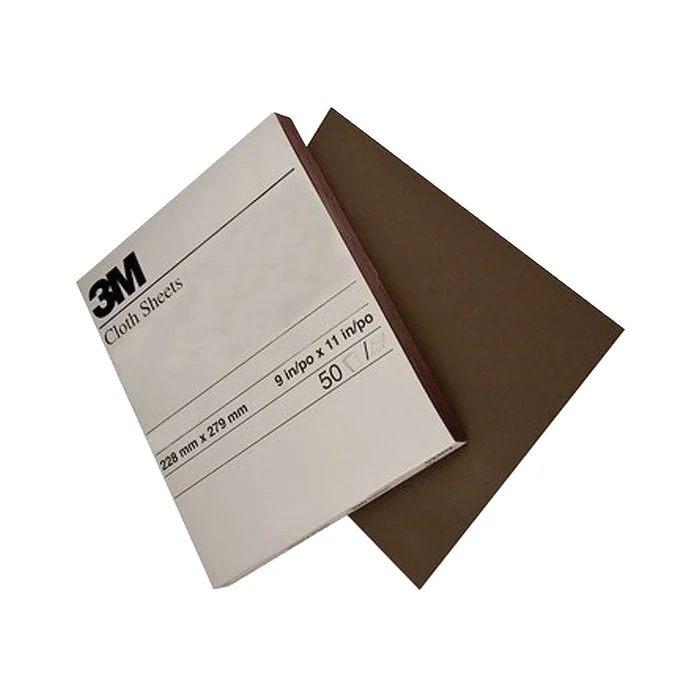 3M 02431 Sandpaper Sheet, 11 in L, 9 in W, Fine, Aluminum Oxide Abrasive, Cloth Backing