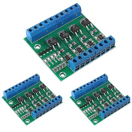 3pcs 4-Channel PLC Amplifier Circuit Board MOS FET PWM 3-20V to 3.7-27VDC 10A Driver Module