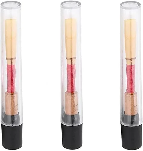 3Pcs Oboe Reed Medium Soft Oboe Reeds Handmade Oboe Reed for Beginners Wind Instrument Parts with Transparent Plastic Storage Box (Red)