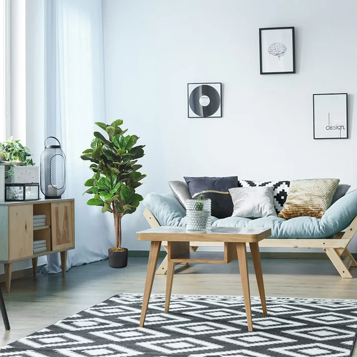 4-Foot Artificial Fiddle-Leaf Fig Tree