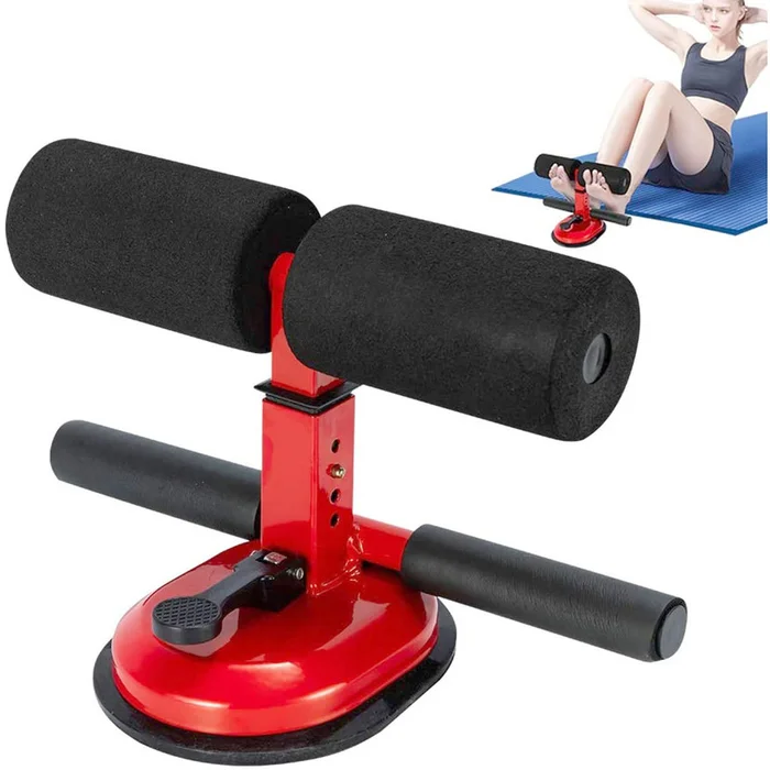 4-Position Padded Sit-up Floor Bar with Suction Design