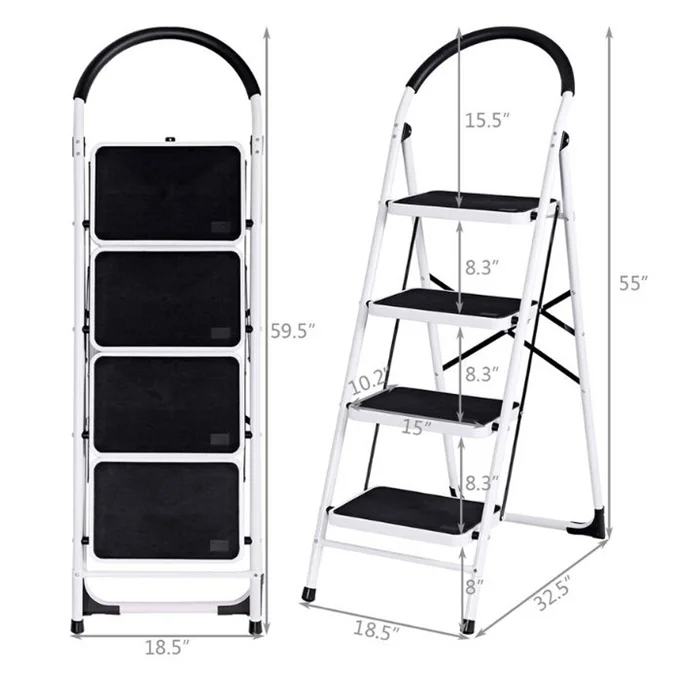 4-Step 330-Pound Capacity Folding Ladder