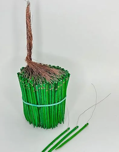 400 Green 4-Inch Wired Wood Picks Package for Flower Arrangements and Stem Support