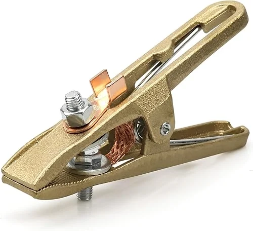 400A A-shape Welding Ground Clamp Brass Earth Ground Copper Grip Clip Suitable for MIG MMA TIG ARC Welding