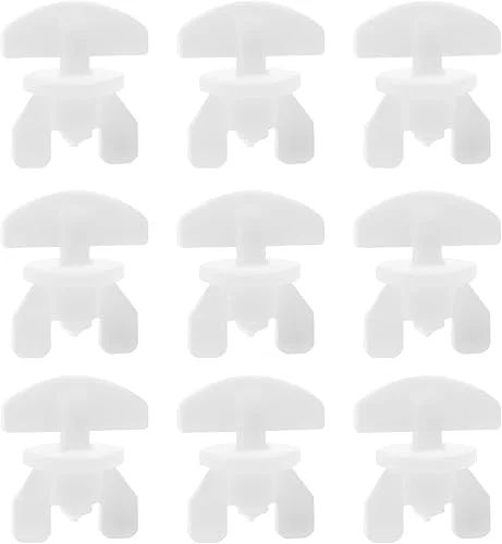 40pcs Curtain Rail Stoppers Curtain Track Glider Plastic Drapery Rail Sliding Glider Curtain Fasteners for Curtain Rails Curtain Replacement Accessories White