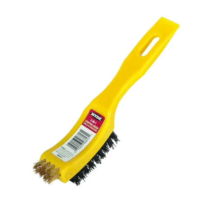 46813 Paint Stripping Wire Brush, 0.64 Mm L Trim, Brass/nylon Bristle